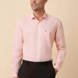 Allen Solly Peach Cotton Slim Fit Shirt-image-33