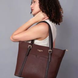 Carlton London Brown Solid Large Tote Handbag-image-51
