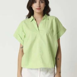 Remanika Green Cotton Shirt-image-77