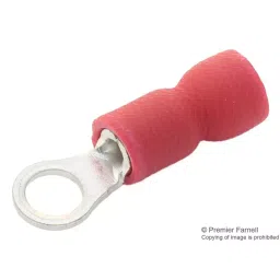 MULTICOMP PRO Ring Crimp Terminals CRIMP TERMINAL, RING, 3.7MM, RED, PK100, RVES1-3.7 (Pack of 100)-picture-20