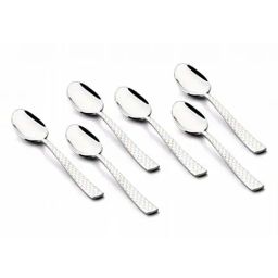 FnS Rhombo Silver Stainless Steel Dinner Spoon - Set of 6-12