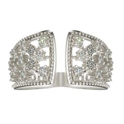 VALANOVA White Gold Plated Sterling Silver 0.36 Ct Lab Grown Diamond Ring-picture-44