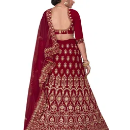 Maroosh Embellished Thread Work Unstitched Lehenga & Blouse With Dupatta image 4