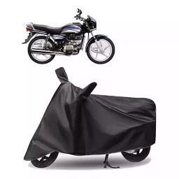 Auto Pearl Polyester Two Wheeler Cover for Hero Splendor Pro (Grey)-image-70