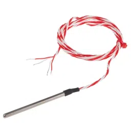 RS PRO PT100 RTD Sensor 4 mm Dia 65 mm Long 4 Wire Probe Class B +200°C Max, 1235609-15