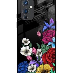 QRIOH Floral Printed OnePlus 9 Back Case Mobile Accessories-0