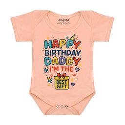 Arvesa Papa First Birthday With Me Printed Bodusuit-image-49