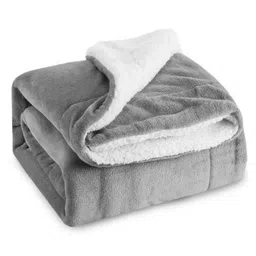 Brandonn Supersoft Double Layered Fluffy Flannel Baby Blanket - Grey-picture-5