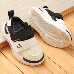 Babyoye Casual Sneakers Shoes with Velcro Closure - Black & White-image-60