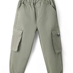 Mark & Mia Full Length Solid Color Trouser With Cargo Pockets Detailing - Olive Green-picture-34