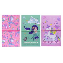 New Pinch Cartoon Coloring Book for Kids with 30 Drawing Sheet, 8 Pencil Color,10 Scratch Sheet Art and Craft Drawing Color Book Set for 3+ Years Kids, Party Favor Return Gift for KidsGirls themepack of 3 - English-17