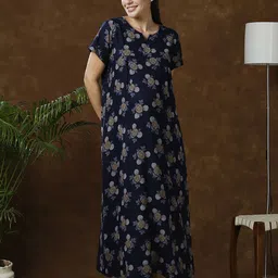 MomToBe Floral Printed Maternity Maxi Nightdress-picture-11