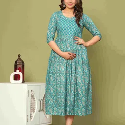 CORSICA Floral Print Maternity Maxi Dress-picture-19