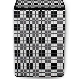 The Furnishing Tree Washing Machine Cover Checkered Pattern Black Base Compatible for Whirlpool 8 k-image-95