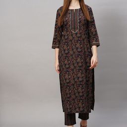 Anni Designer Women Floral Printed Regular Kurta with Trousers-image-91