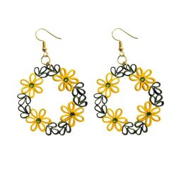 Designers Collection Women Yellow Earrings-image-77
