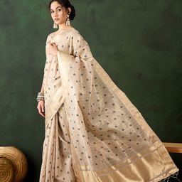 HMP Fashion Woven Design Zari Pure Silk Saree-image-91