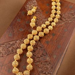 Anouk Gold-Plated Long Multi Strand Pearl Jewellery Set-image-55