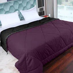 AJISH Black & Burgundy AC Room 210 GSM Double Bed Comforter-image-11