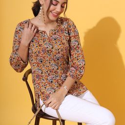 Sangria Women Cotton Printed Regular Tops-picture-17