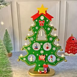 Little Surprise Box LLP Green Wooden Christmas Tree With LED Light-image-17