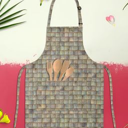 ArtzFolio Grey & Brown Printed Cotton Aprons-28