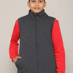 RUTE KIDS Boys cotton slim fit Running Open Front Jacket-picture-24
