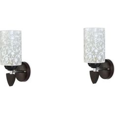 1ST TIME Pack of 2 White Glass Cylinder Shaped Wall Lamp-picture-6