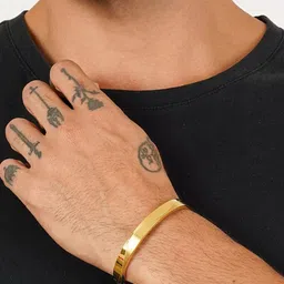 MILLER Men Gold-Plated Kada Bracelet-39