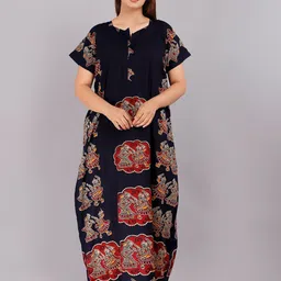 AAKARSHANA CREATION Printed Maxi Nightdress-picture-8