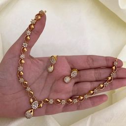 Anouk Gold-Plated Cubic Zirconia-Studded Jewellery Set-55
