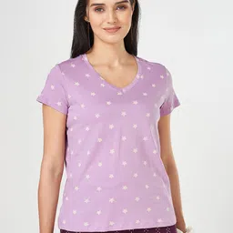 Dreamz by Pantaloons Star Printed Pure Cotton Lounge Tshirts-picture-44