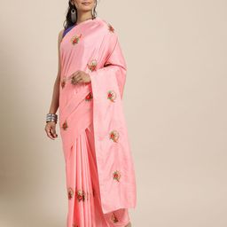 KULNAARI Floral Embroidered Saree-image-5