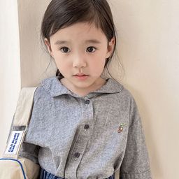LULU & SKY Girls Peter Pan Collar Cotton Shirt-picture-29