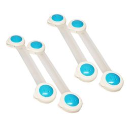 Syga Baby Safety Locks With Adjustable Straps Pack of 4 - Blue White-11