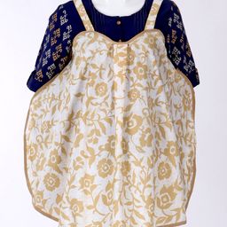 Babyhug Multi Purpose 100 % Cotton Breast Feeding Nursing Cape Floral Print - Cream-image-36
