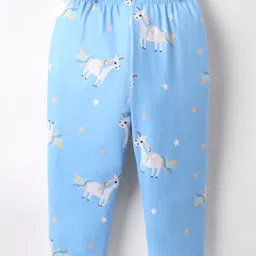 Kookie Kids Full Length Leggings Unicorn Print - Blue-picture-22