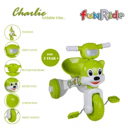 Funride Foldable Tricycle - Green-picture-1