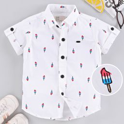 Jash Kids Half Sleeves Shirt - White-image-8