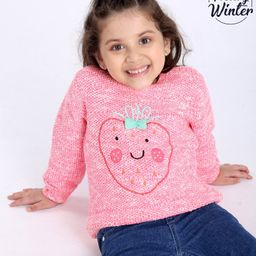 Babyoye Full Sleeves Sweater - Pink-image-45