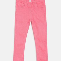 Tales & Stories Cotton Full Length Solid Jeans  - Pink-image-48