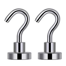 Lifekrafts Heavy Duty Neodymium Magnetic Hooks Silver - Pack of 2-image-11
