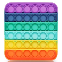 VGRASSP Square Shape Pop Bubble Stress Relieving Silicone Pop It Fidget Toy (Colour May Vary)-7