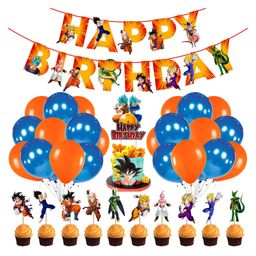 Zyozi Dragon Ball Z Themed Birthday Decoration Kit Multicolour - Pack of 37-image-53