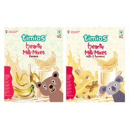 Timios High Protein Banana Swirl Milk Mix - 250 gm & Timios High Protein Nuts & Turmeric Swirl Milk Mix - 250 gm-image-27