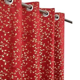 Myntra Elegant Homes Maroon Velvet Door Curtain-picture-39
