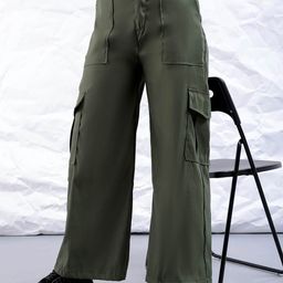 Freehand by The Indian Garage Co Women Flared Cargos Trousers-picture-34