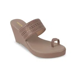 Mochi Embellished Wedge Sandals with Laser Cuts-51