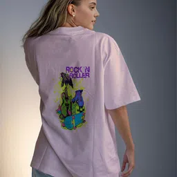 CORSICA Printed Round Neck Oversize T-shirt-image-65