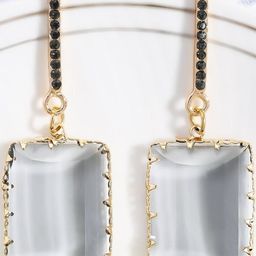 Estailo fashion Artificial Stones Studded Geometric Drop Earrings-image-86